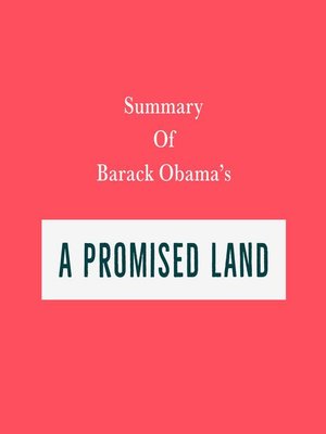cover image of Summary of Barack Obama's a Promised Land